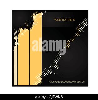 Demi-teinte noir jaune abstract background vector illustration Illustration de Vecteur