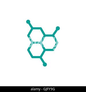 L'icône de la ligne fine chimie isolé sur fond beige Illustration de Vecteur