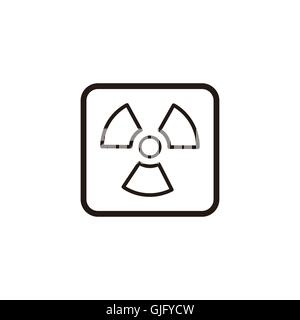 L'icône de la ligne mince des rayonnements ionisants en couleur brun foncé Illustration de Vecteur