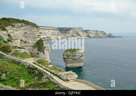 Le Seacoast près de Bonifacio Banque D'Images