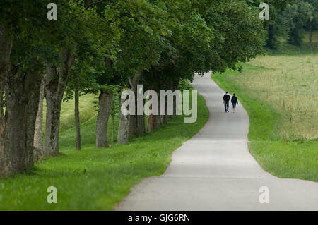 Femme Homme bleu Banque D'Images