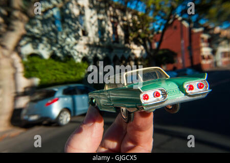 Modèle rétro voiture Ford Thunderbird, Melbourne, Victoria, Australie Banque D'Images