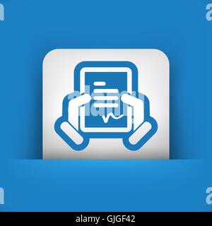 L'icône de signature de document Illustration de Vecteur