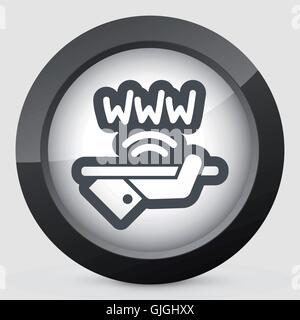 Icône de zone de connexion Wi-fi Illustration de Vecteur