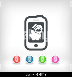 L'icône de l'argent sur touch Illustration de Vecteur