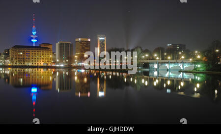 Lombardsbrucke et telemichel Banque D'Images