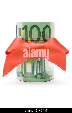100 euro argent don Banque D'Images