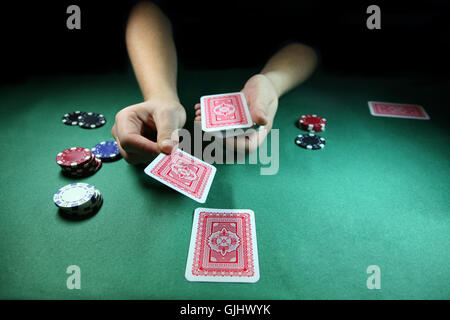 Jeu de cartes jeu Jeu de hasard Banque D'Images