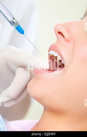 Dentiste dents femme Banque D'Images