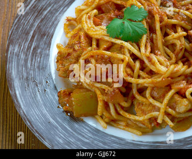 Spaghettis à la bolognaise - al ragu di manzo Banque D'Images