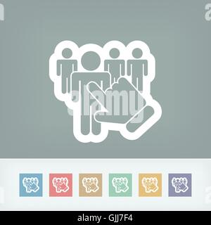 L'icône de sélection de personnes Illustration de Vecteur