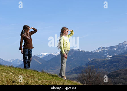 Vue sur les montagnes Banque D'Images