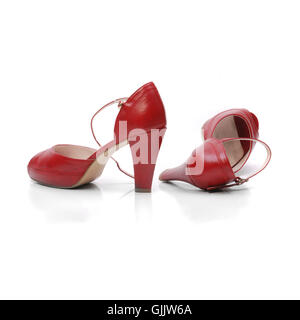Chaussures femmes rouge Banque D'Images