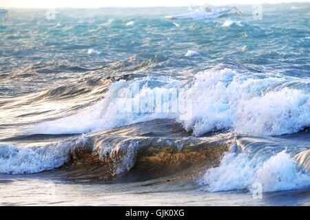 Wild Waves coast Banque D'Images