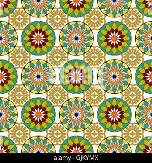 Modèle transparent avec des mandalas. Illustration de Vecteur