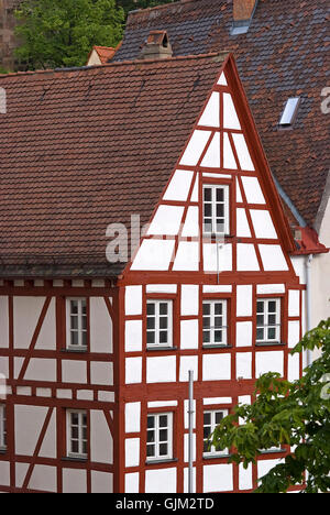 Maison de style Tudor à Nuremberg Banque D'Images