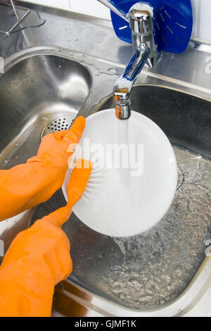 Laver laver frotter Banque D'Images