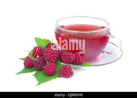 Plateau thé framboise framboise - 02 Banque D'Images