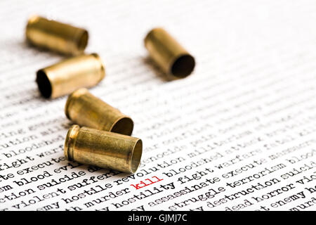 Danger des munitions de guerre Banque D'Images