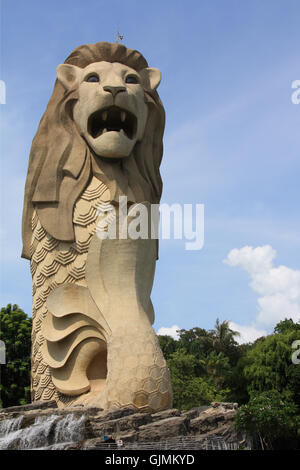 Cat lion monument Banque D'Images