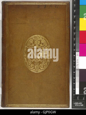 Le titre fait référence à la couverture supérieure d'un livre ou d'un document, probablement catalogué avec un numéro de référence spécifique. Des informations supplémentaires sont nécessaires pour obtenir des éclaircissements supplémentaires. Banque D'Images