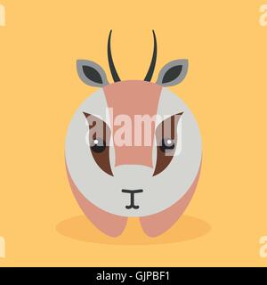 Cute Cartoon gazelle Illustration de Vecteur
