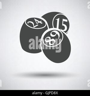 Bingo Kegs icon on gray background with round shadow. Vector illustration. Illustration de Vecteur