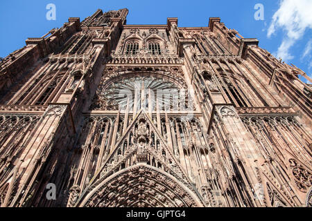 Cathédrale Notre Dame de Strasbourg, Alsace, France. Banque D'Images