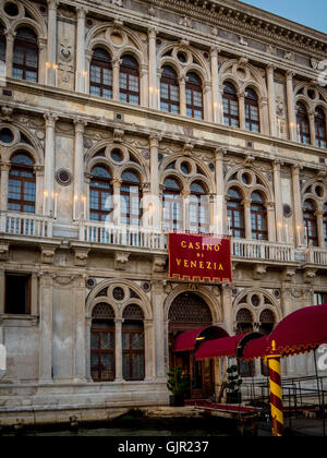 Exterior Casino di Venise. La plus ancienne maison de jeu. Venise, Italie. Banque D'Images