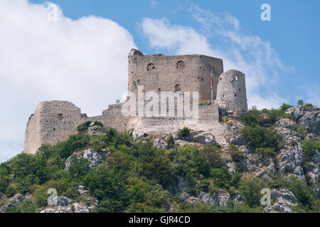 L'extérieur de la cité médiévale dans le château de Vrlika Banque D'Images