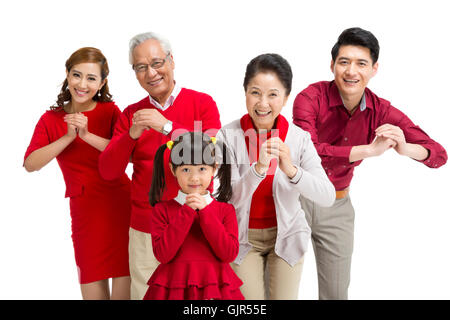 Studio shot une personne Wang Zhizhi salute Banque D'Images