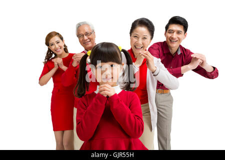 Studio shot une personne Wang Zhizhi salute Banque D'Images