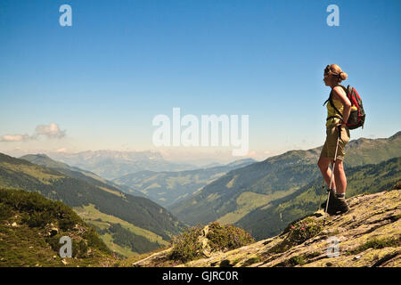 Vue sur les alpes de Kitzbühel Banque D'Images