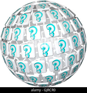 Sphère d'interrogation - Boule de confusion et de curiosité Banque D'Images