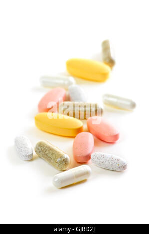 Vitamines Vitamines comprimés Banque D'Images
