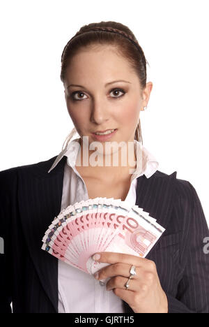 Femme euro Banque D'Images