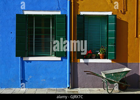 Blue House Building Banque D'Images