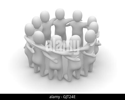 Réunion d'équipe l'anneau Banque D'Images