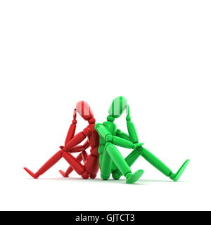 homme hommes vert Banque D'Images