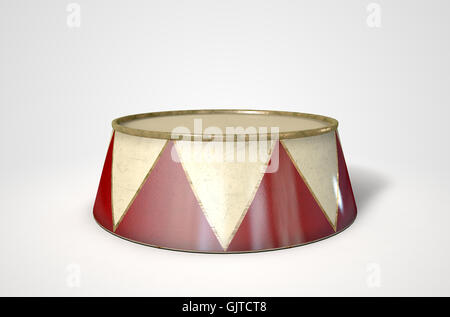 A 3D render of an empty ringmasters podium sur un fond studio blanc isolé Banque D'Images