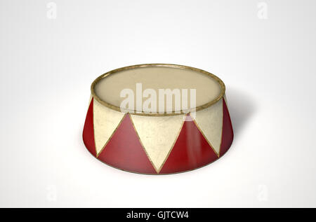 A 3D render of an empty ringmasters podium sur un fond studio blanc isolé Banque D'Images