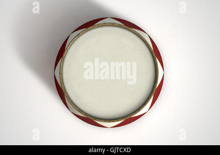 A 3D render of an empty ringmasters podium sur un fond studio blanc isolé Banque D'Images