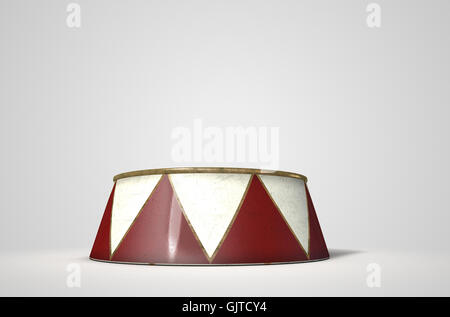 A 3D render of an empty ringmasters podium sur un fond studio blanc isolé Banque D'Images