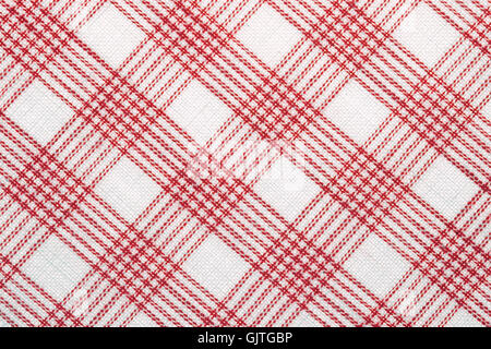 Tissu coton motif vérifié Banque D'Images
