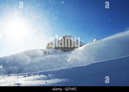 Neige hiver bleu Banque D'Images