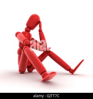 Demandez penseur mis Banque D'Images