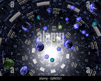 Abstract - carte mère - 3d Banque D'Images