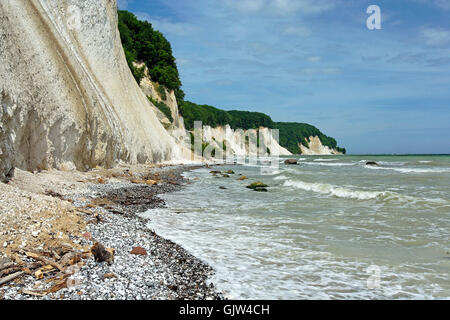 Sur les falaises de craie rugen Banque D'Images