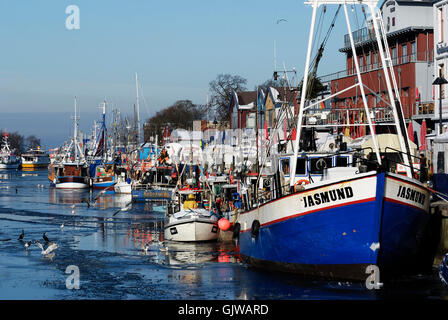 Alter strom de warnemunde en port Banque D'Images