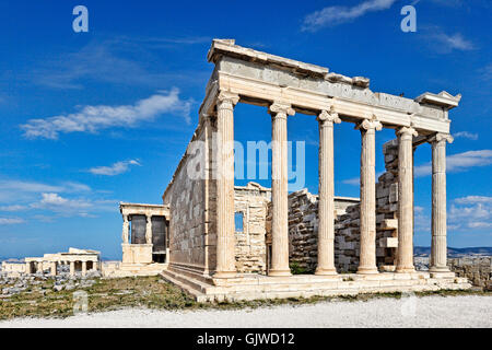 L'Erechtheion (421 avant J.-C.) sur l'acropole d'Athènes, Grèce Banque D'Images